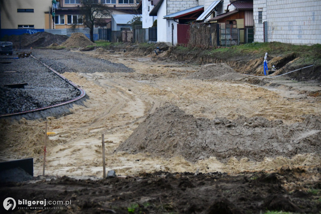 Trwa przebudowa kompleksu boisk przy ZSBiO - styczeń 2023