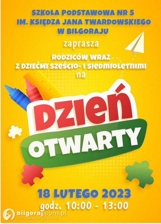 Szkoła Podstawowa nr 5 im. Księdza Jana Twardowskiego - dzień otwarty