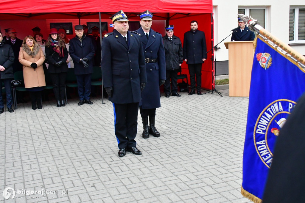 Biłgoraj przekazanie nowych wozów bojowych dla PSP i OSP Sól