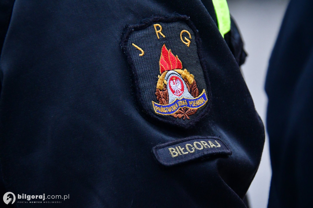 Biłgoraj przekazanie nowych wozów bojowych dla PSP i OSP Sól