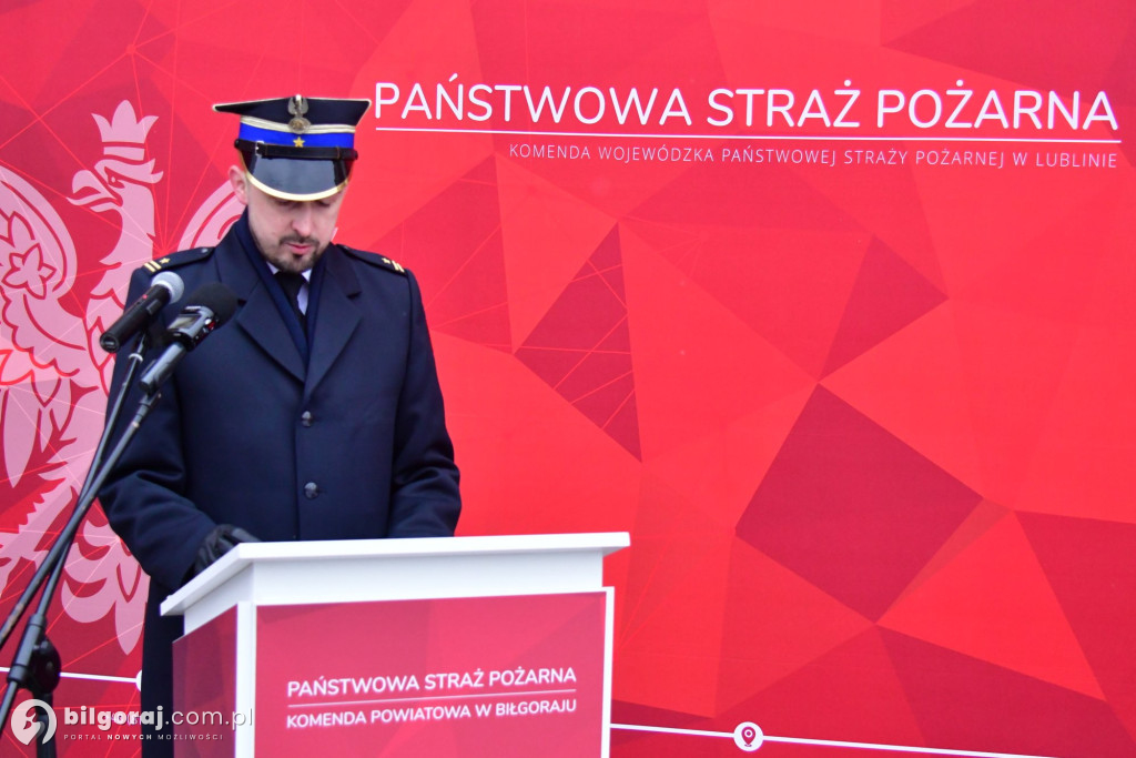 Biłgoraj przekazanie nowych wozów bojowych dla PSP i OSP Sól