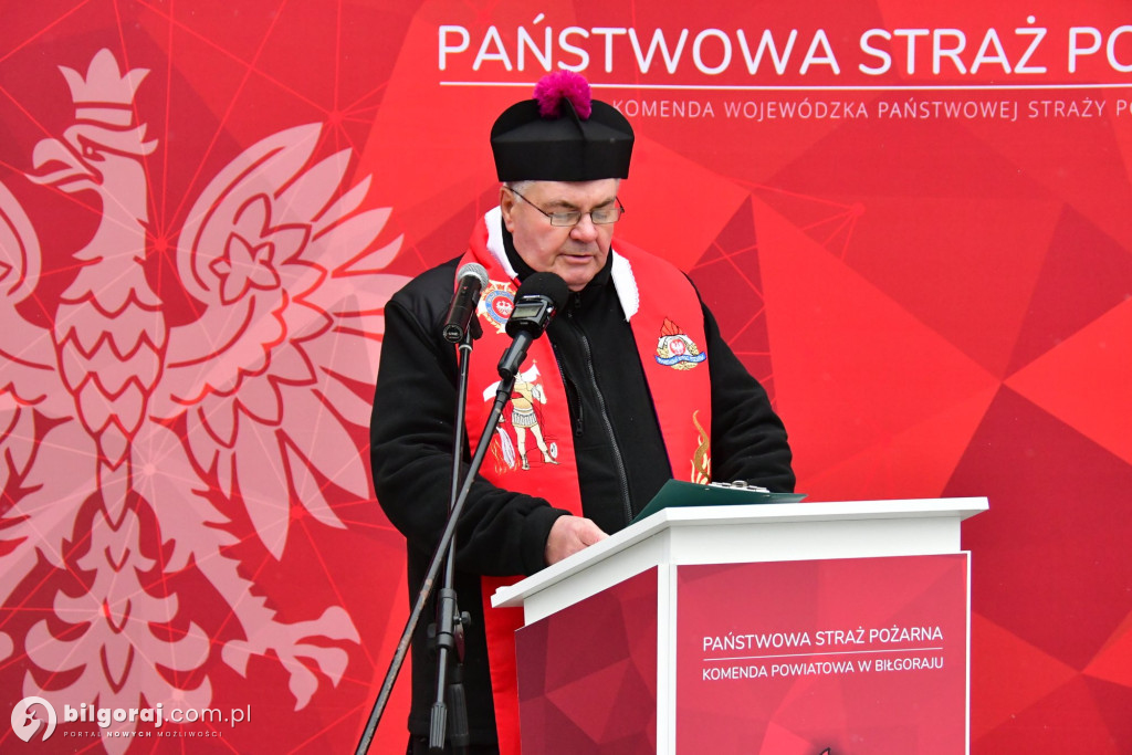 Biłgoraj przekazanie nowych wozów bojowych dla PSP i OSP Sól