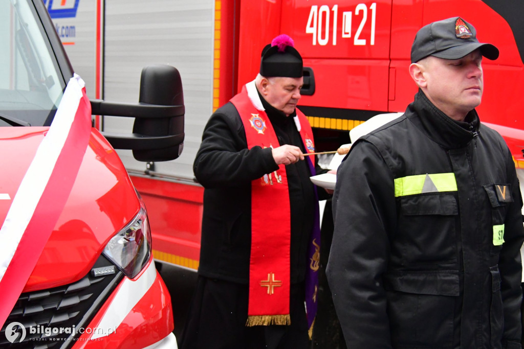 Biłgoraj przekazanie nowych wozów bojowych dla PSP i OSP Sól