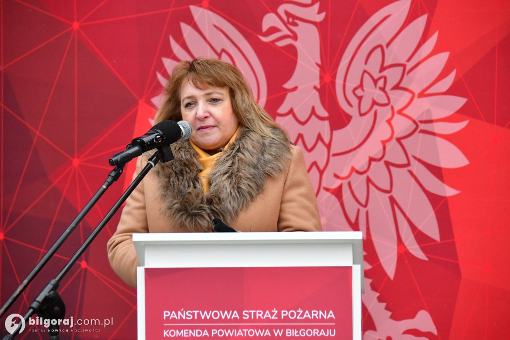 Biłgoraj przekazanie nowych wozów bojowych dla PSP i OSP Sól
