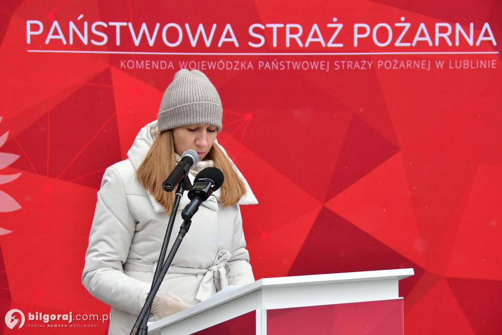 Biłgoraj przekazanie nowych wozów bojowych dla PSP i OSP Sól