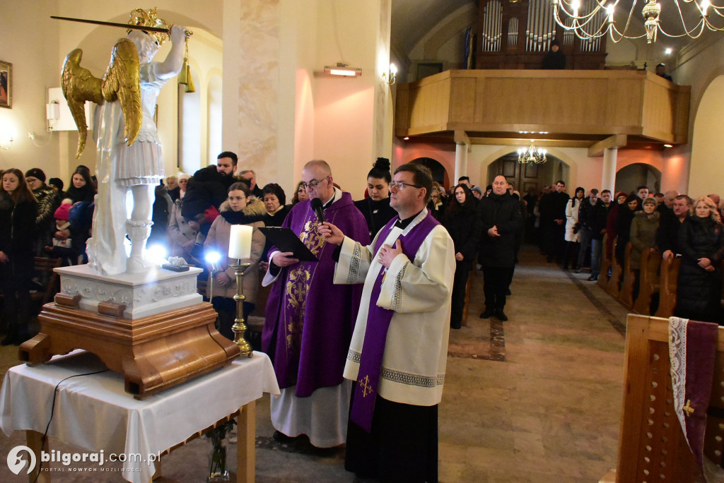 Sól koło Biłgoraja. Urozyste pożegnanie figury św. Michała Archanioła z Gargano