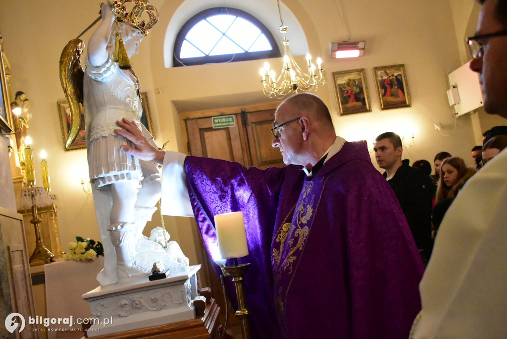 Sól koło Biłgoraja. Urozyste pożegnanie figury św. Michała Archanioła z Gargano