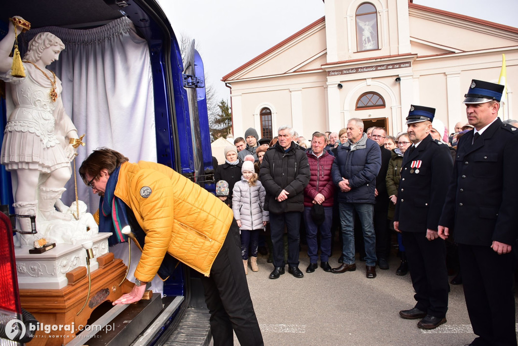 Sól koło Biłgoraja. Urozyste pożegnanie figury św. Michała Archanioła z Gargano
