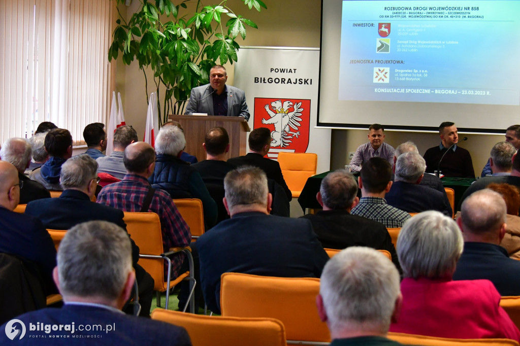 Konsultacje społeczne przebudowy W858 na odcinnku Biłgoraj - granica wojewódzka