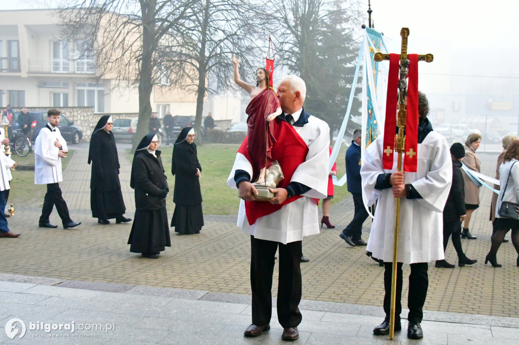 Procesja Rezurekcyjna w sanktuarium św. Marii Magdaleny w Biłgoraju