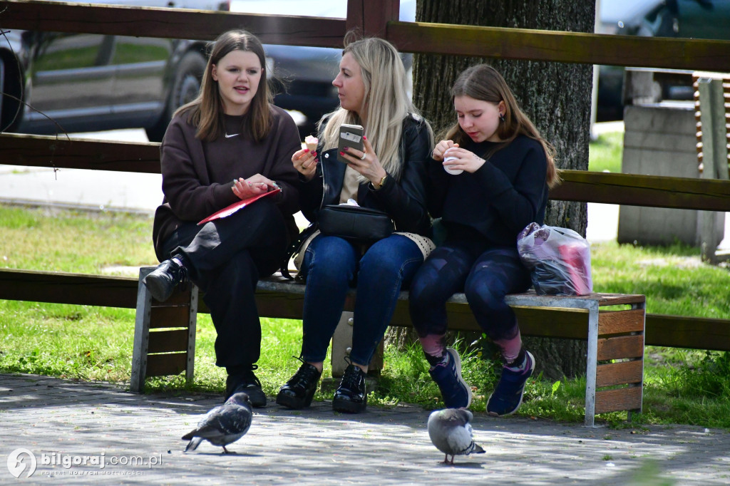 Radni Młodzieżowej Rady Powiatu rozdawali flagi