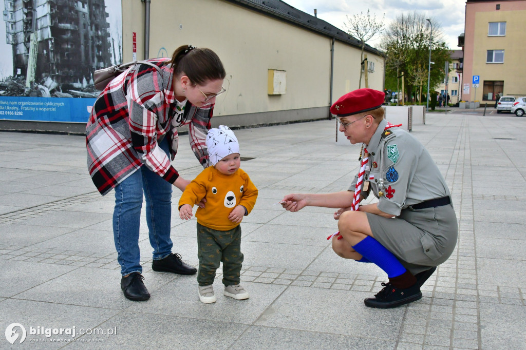 Biłgoraj. Flaga z flagą w akcji
