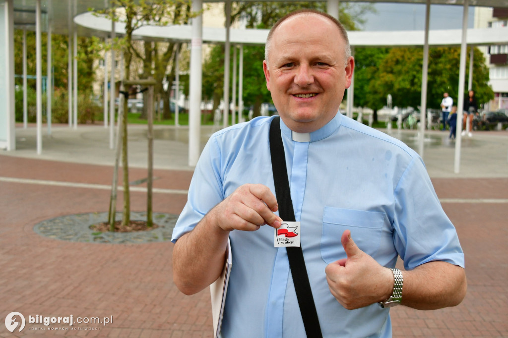 Biłgoraj. Flaga z flagą w akcji
