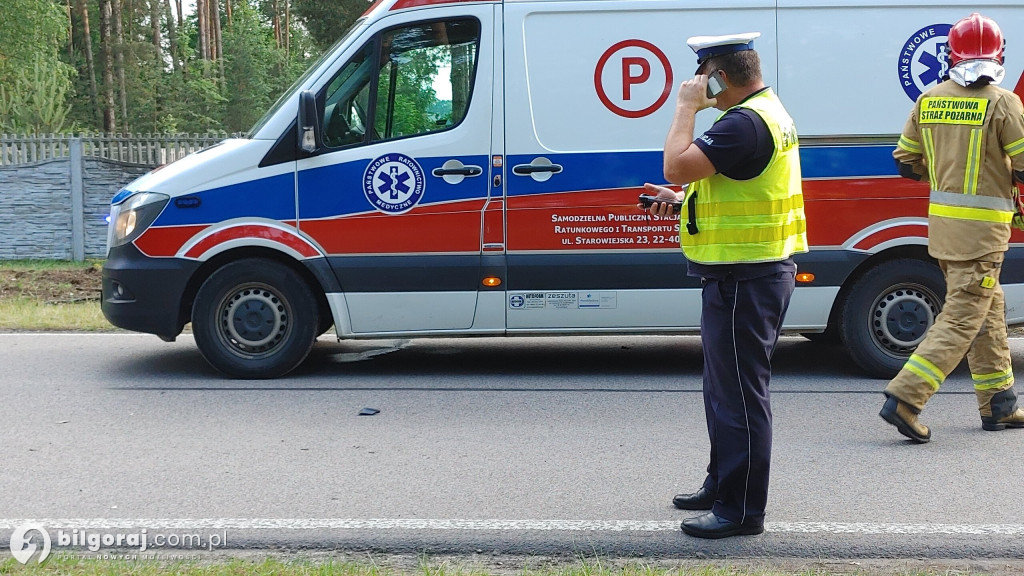 Śmiertleny wypadek. Auto wypadło z drogi i dachowało. Interweniowało pogotowie lotnicze