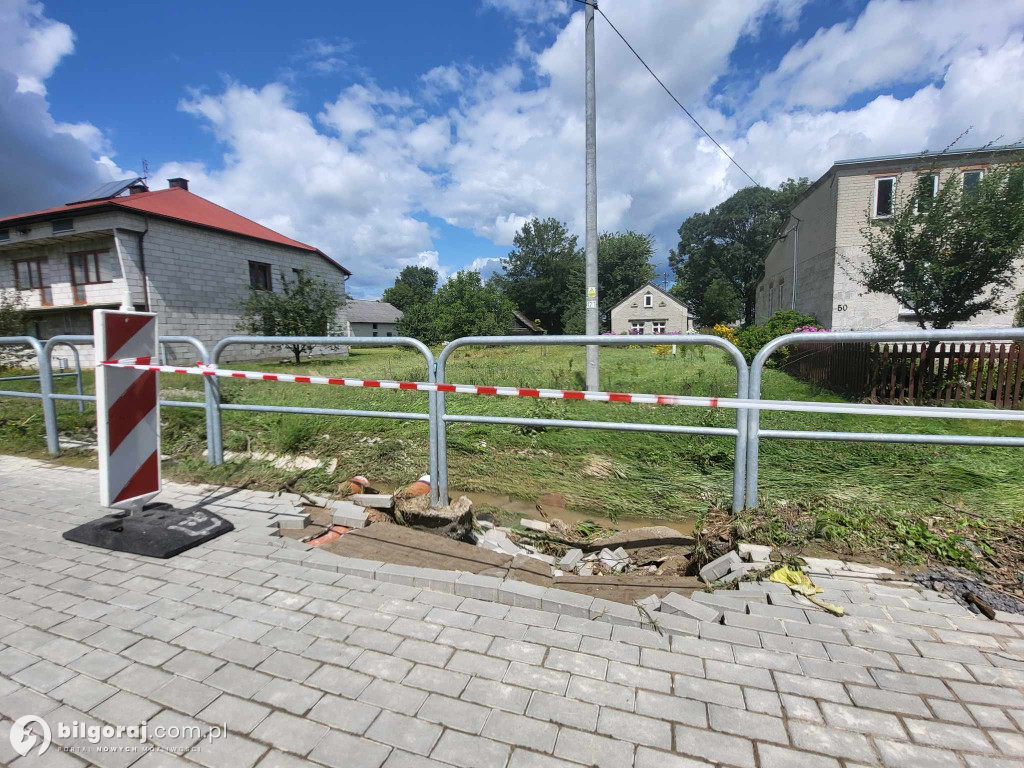 Woda po wczorajszej ulewie wypadła. Tak wyglądają podtopione tereny