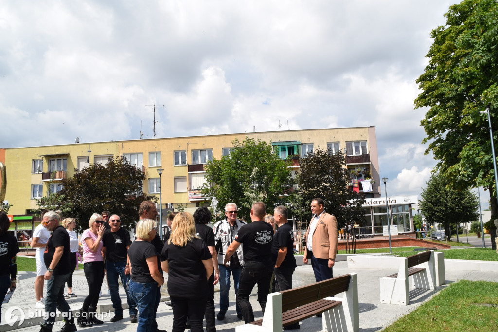 Przystanek Tarnogród na trasie VI Roztoczańskiego Spotkania Motocyklistów