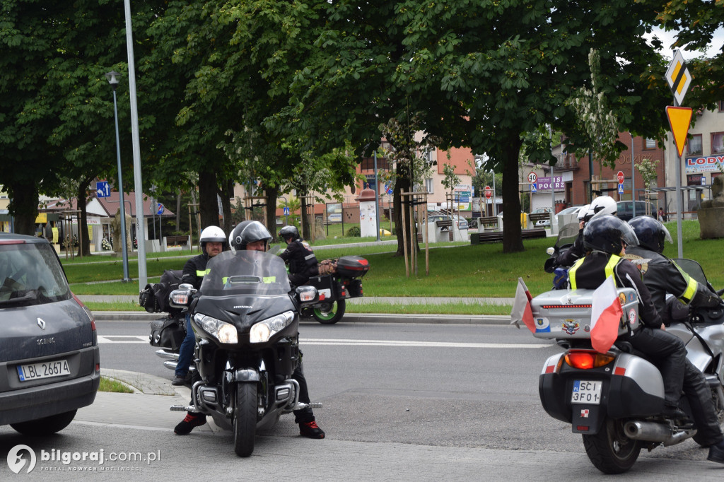Przystanek Tarnogród na trasie VI Roztoczańskiego Spotkania Motocyklistów