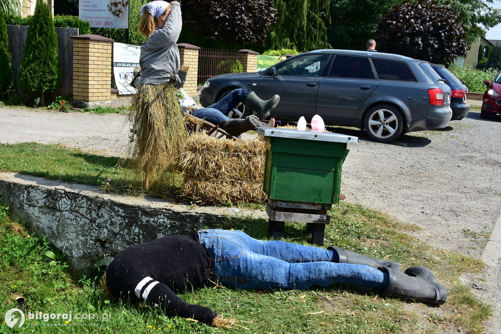 Dożynkowe dekoracje. Rolnikom z naszego powiatu nie brakuje fantazji