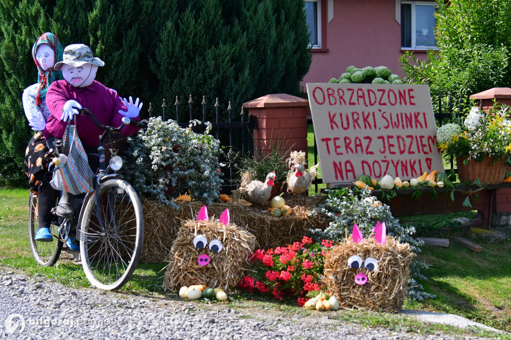 Dożynkowe dekoracje. Rolnikom z naszego powiatu nie brakuje fantazji