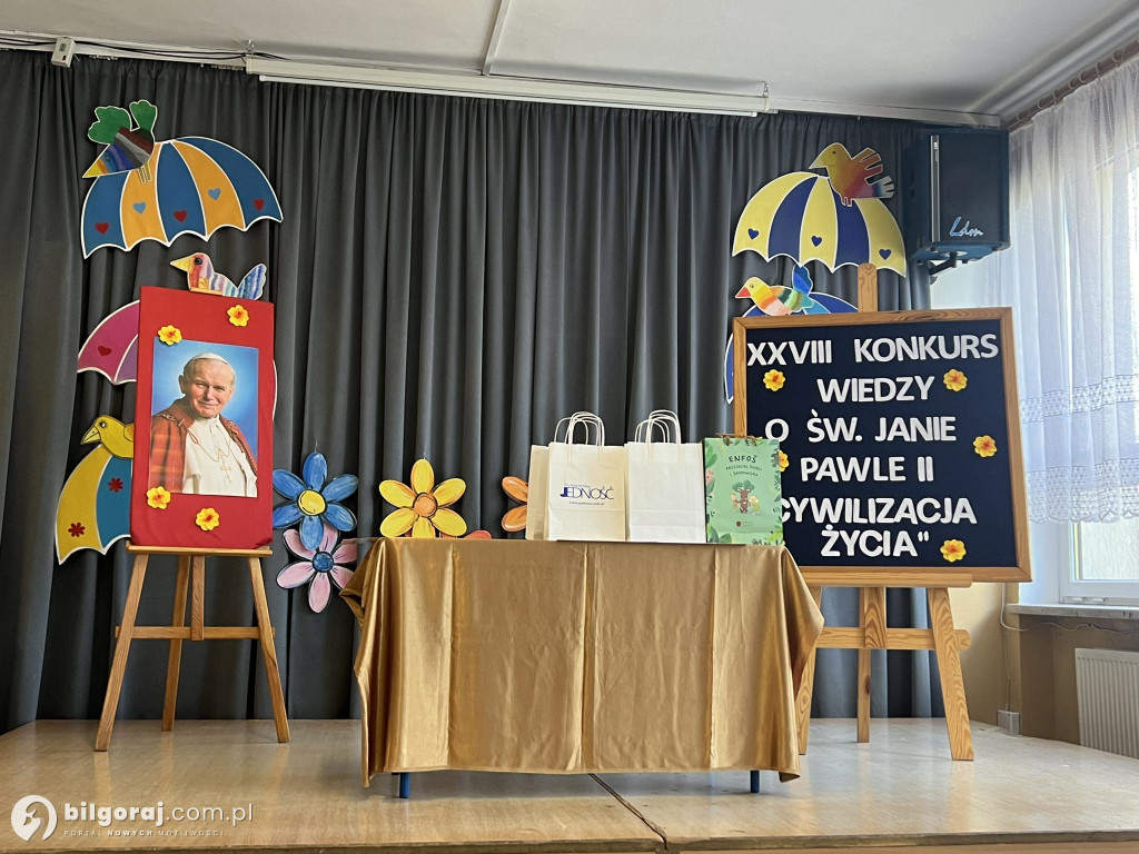 Biłgoraj. Znamy wyniki XXVIII Konkursu Wiedzy i św. Janie Pawle II