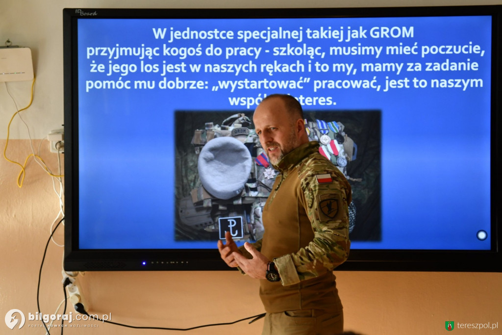 Żołnierz GROM-u w Tereszpolu. Komandos brał udział w spcejalnej akcji