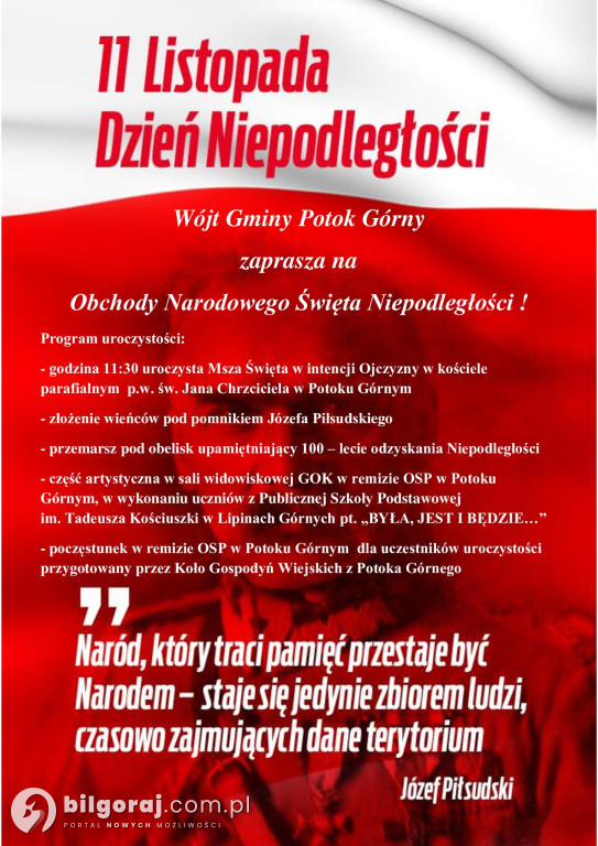 O to, co będzie się działo 11 listopada w powiecie