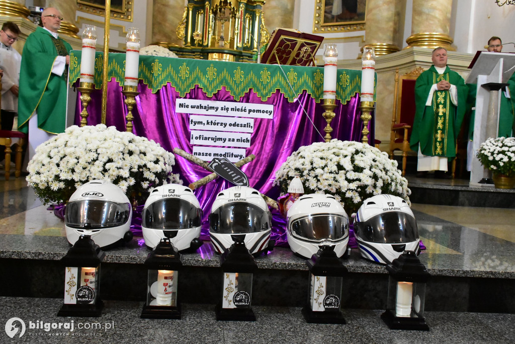 Motowypominki w Biłgoraju. Motocykliści spotkali się w biłgorajskim sanktuarium