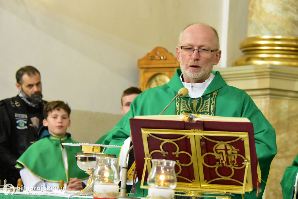 Motowypominki w Biłgoraju. Motocykliści spotkali się w biłgorajskim sanktuarium