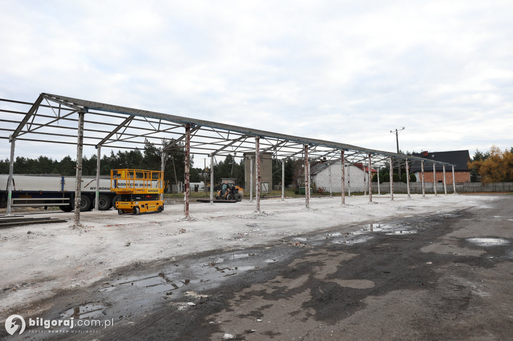 Prace rozbiórkowe i przygotowawcze na Autodromie w Biłgoraju
