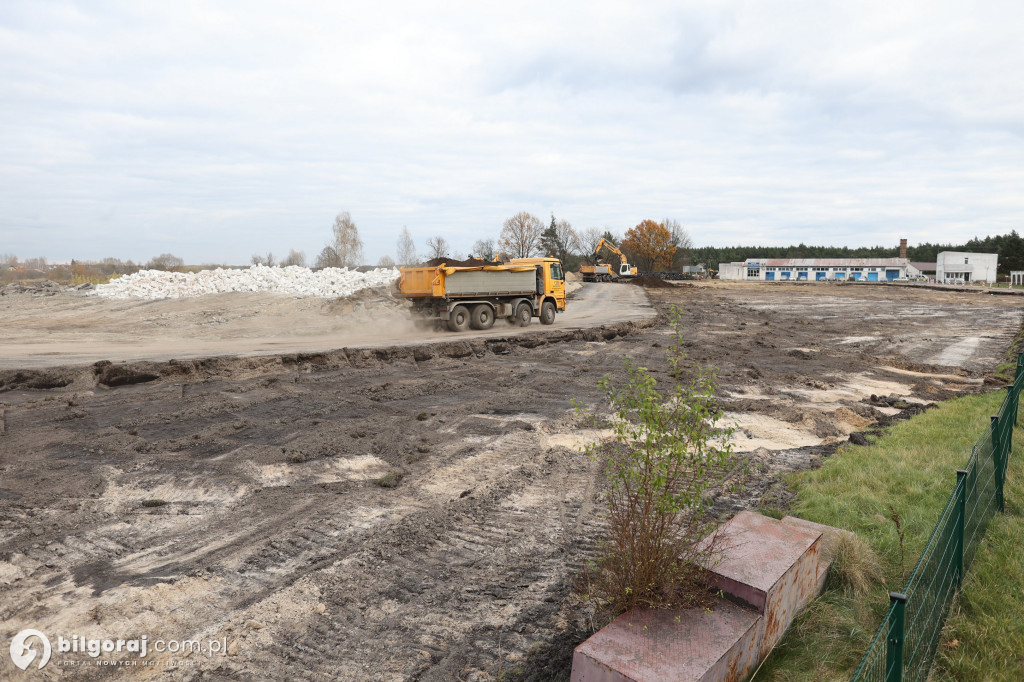 Prace rozbiórkowe i przygotowawcze na Autodromie w Biłgoraju