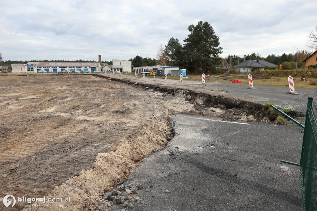 Prace rozbiórkowe i przygotowawcze na Autodromie w Biłgoraju