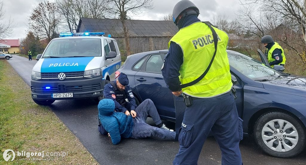 Blokada 23 - policjanci z Biłgoraja w akcji
