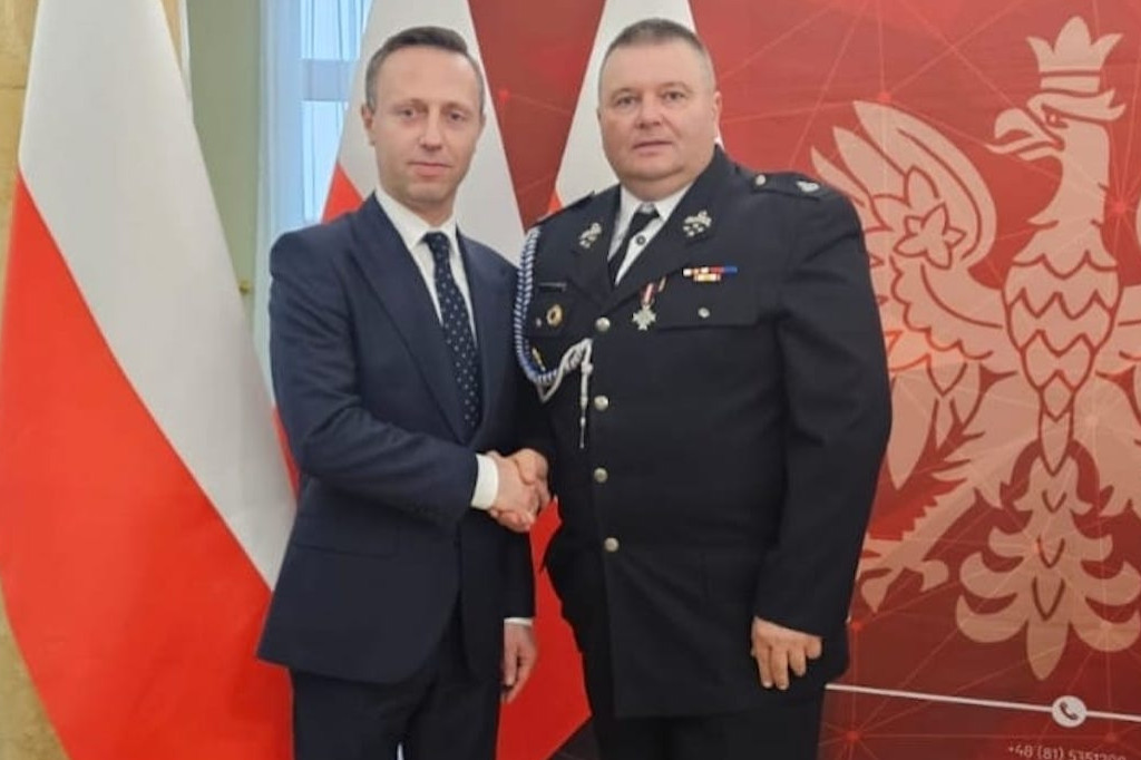 Odznaka św. Floriana dla Jana Małysza