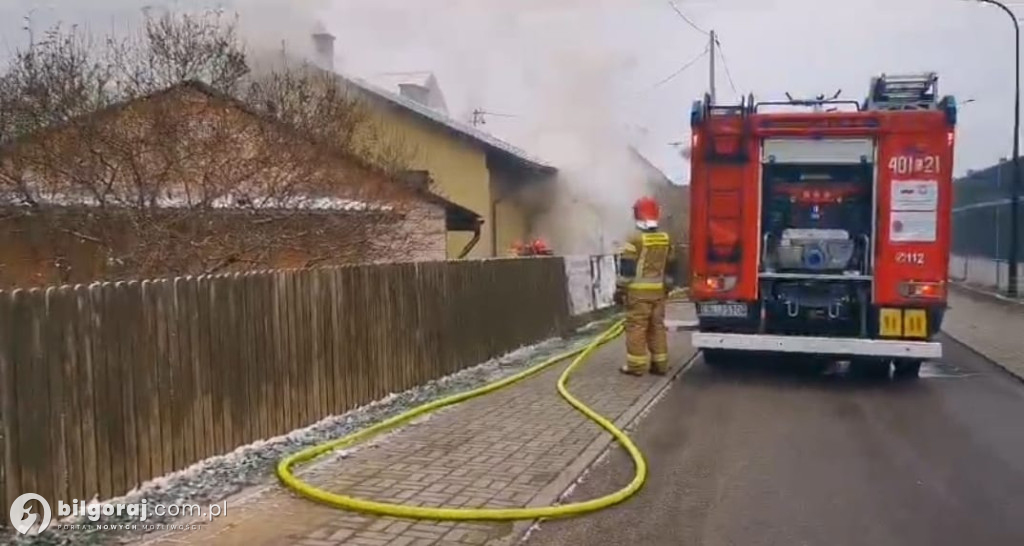 Pożar kotłowni w Biłgoraju