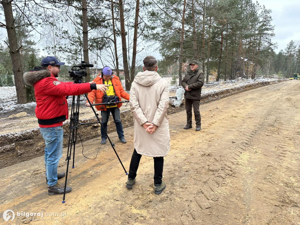 Budowa nowej drogi w Majdanie Gromadzkim w telewizji