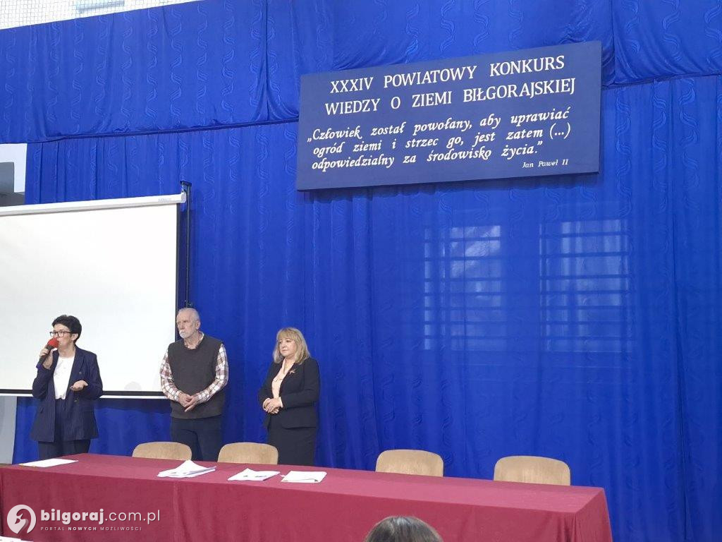 XXXIV Powiatowy Konkurs Wiedzy o Ziemi Biłgorajskiej