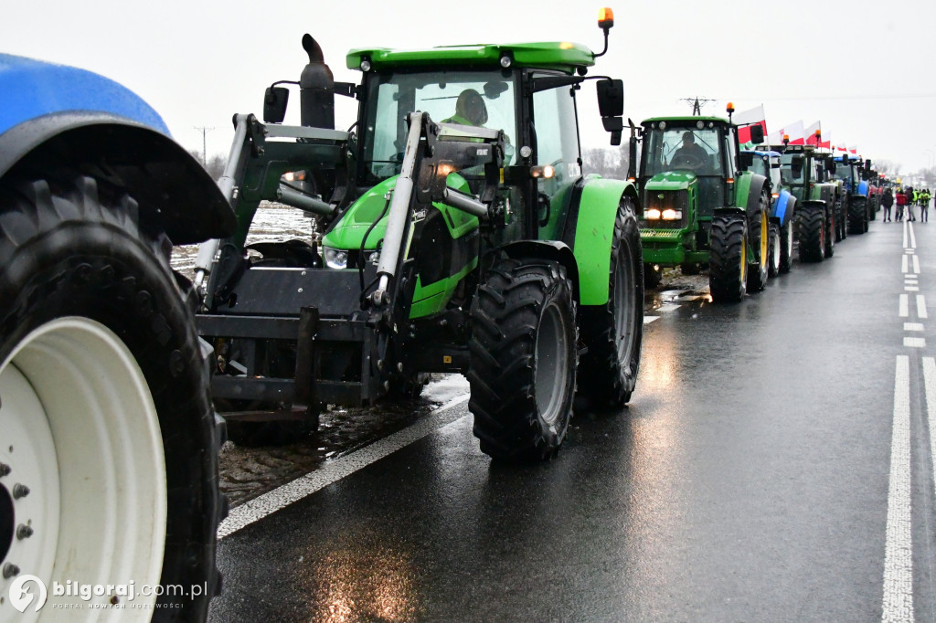 Gmina Księżpol. Rolniczy protest zablokował drogę wojewódzką nr 835