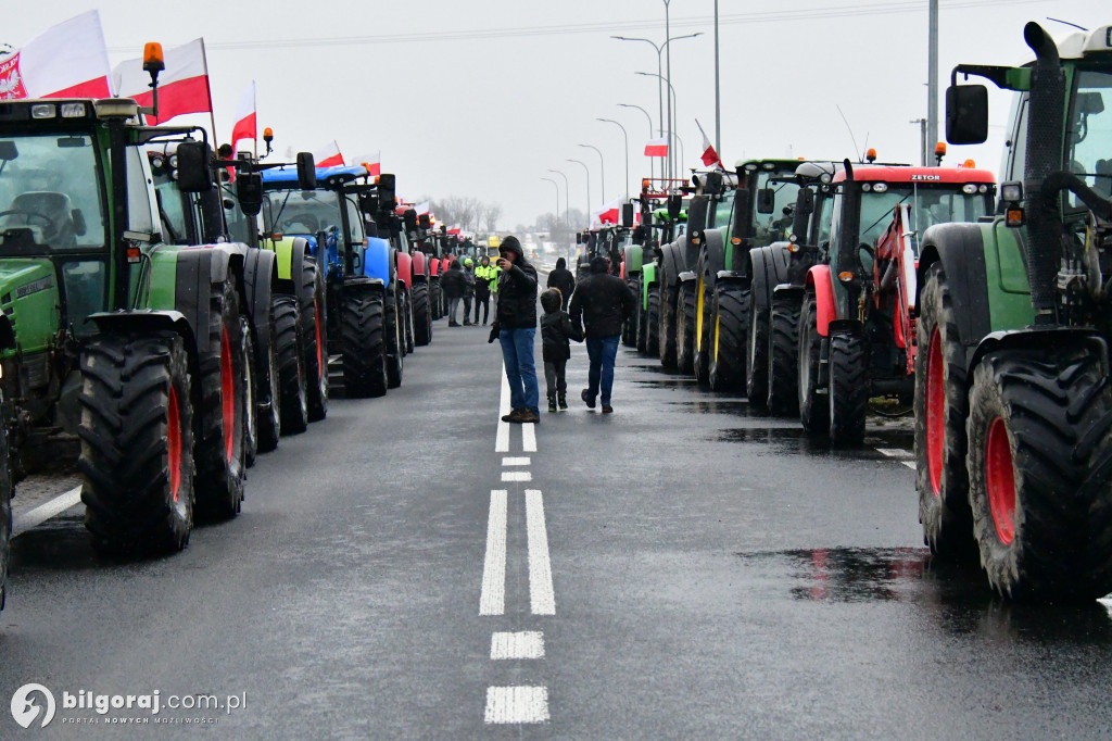 Gmina Księżpol. Rolniczy protest zablokował drogę wojewódzką nr 835