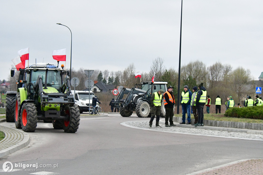 Rolnicy zablokowali Biłgoraj. Wszystko w ramach akcji protestacyjnej