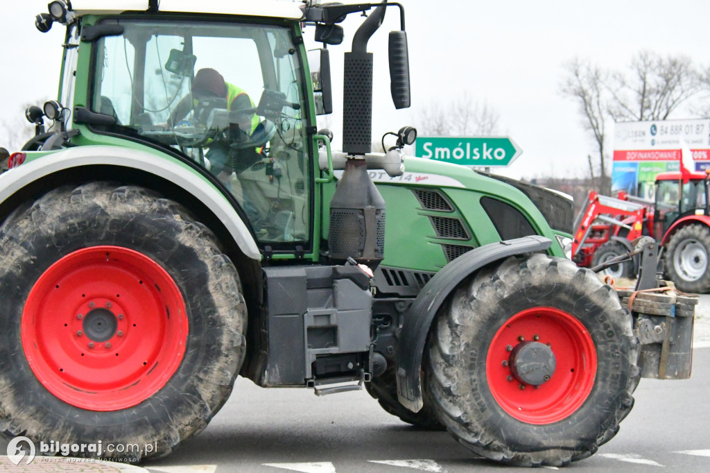 Rolnicy zablokowali Biłgoraj. Wszystko w ramach akcji protestacyjnej
