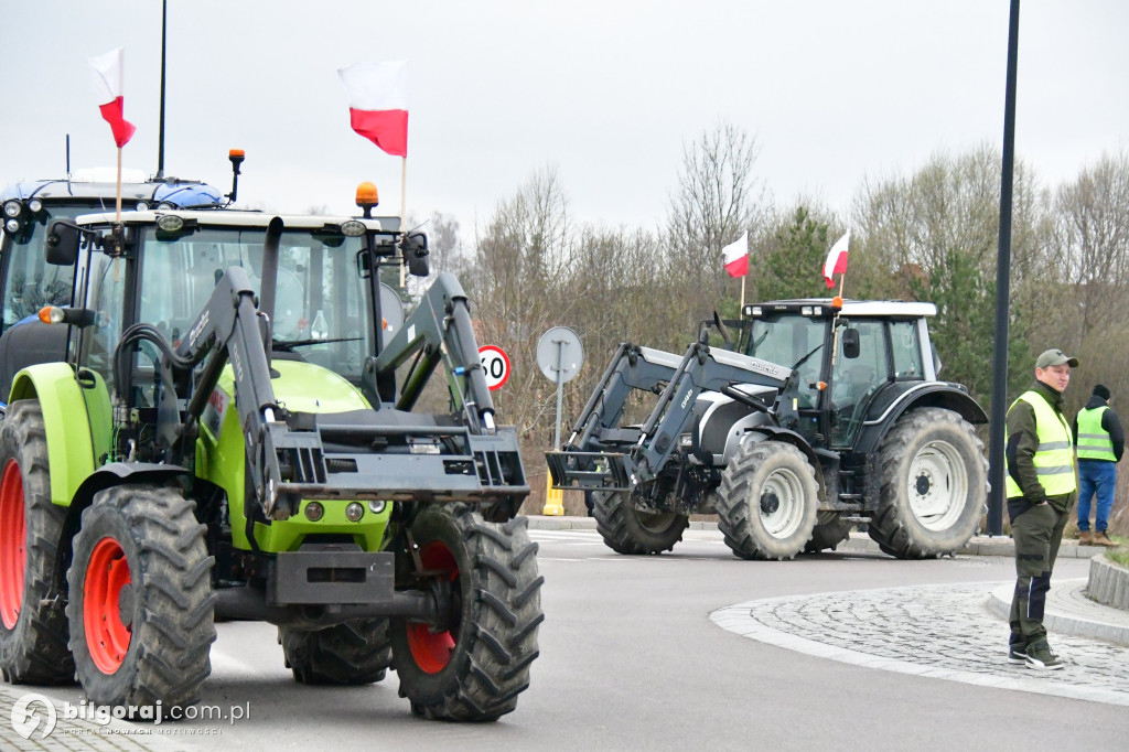 Rolnicy zablokowali Biłgoraj. Wszystko w ramach akcji protestacyjnej