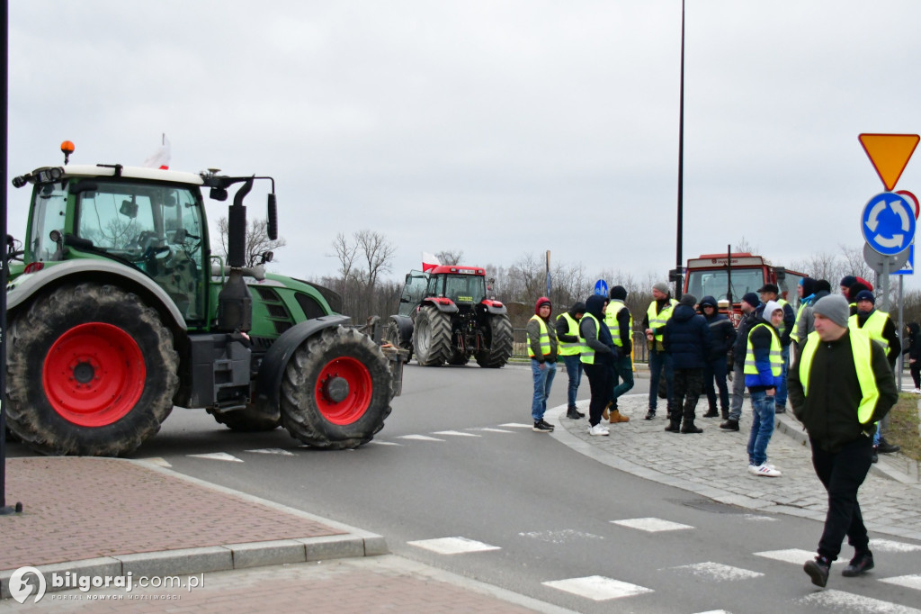 Rolnicy zablokowali Biłgoraj. Wszystko w ramach akcji protestacyjnej