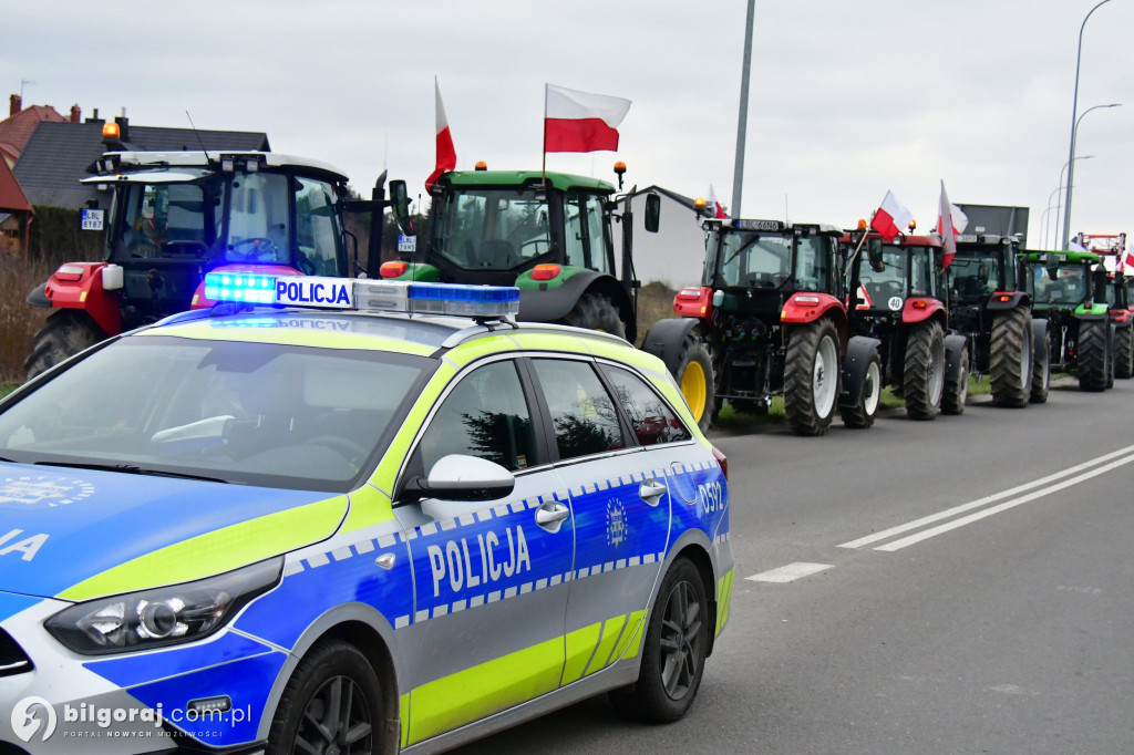 Rolnicy zablokowali Biłgoraj. Wszystko w ramach akcji protestacyjnej