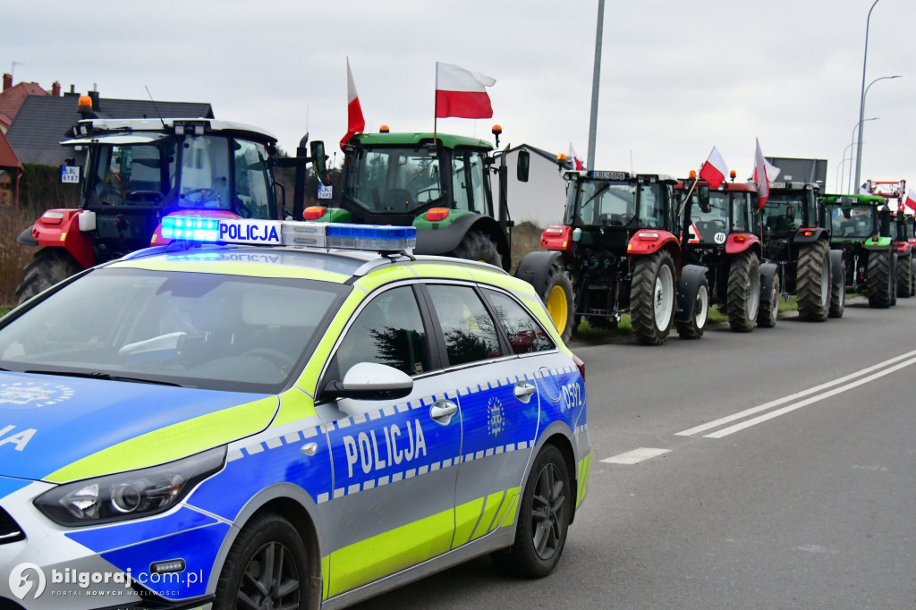 Rolnicy zablokowali Biłgoraj. Wszystko w ramach akcji protestacyjnej