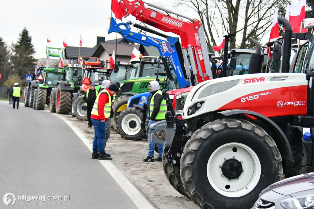 Rolnicy zablokowali Biłgoraj. Wszystko w ramach akcji protestacyjnej
