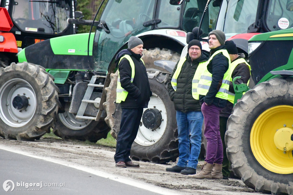 Rolnicy zablokowali Biłgoraj. Wszystko w ramach akcji protestacyjnej