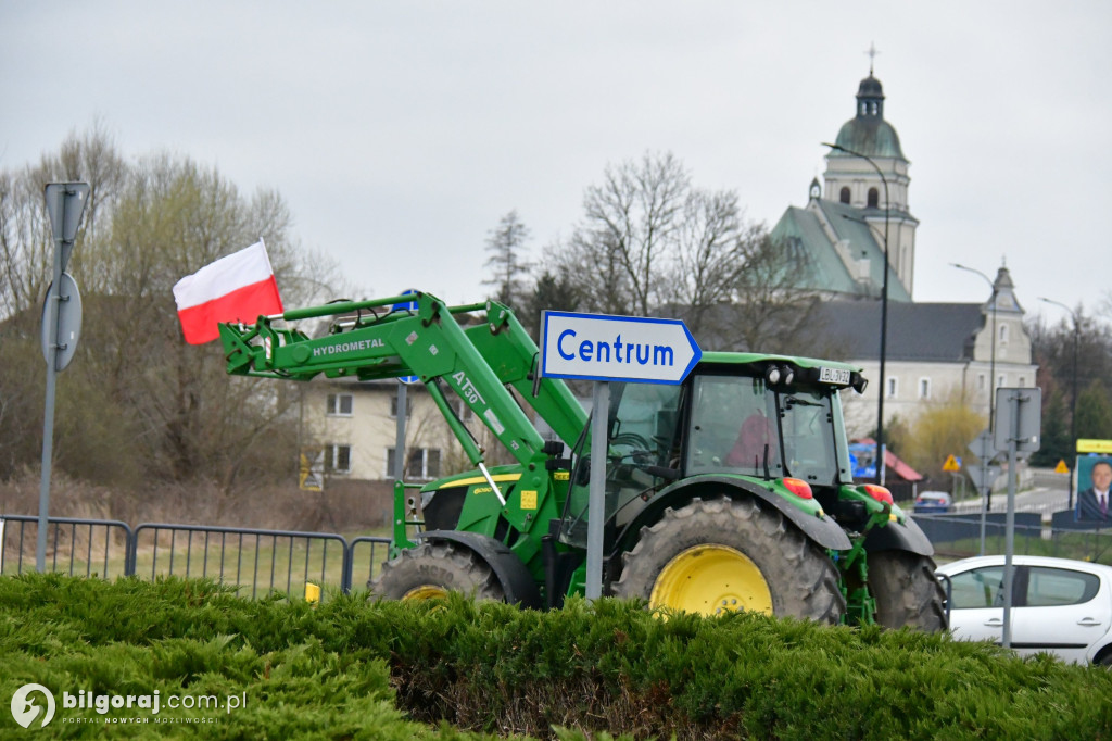Rolnicy zablokowali Biłgoraj. Wszystko w ramach akcji protestacyjnej