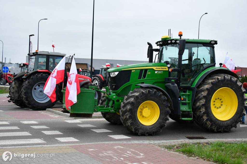 Rolnicy zablokowali Biłgoraj. Wszystko w ramach akcji protestacyjnej