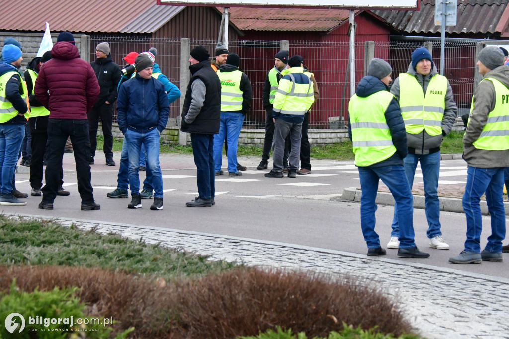 Rolnicy zablokowali Biłgoraj. Wszystko w ramach akcji protestacyjnej