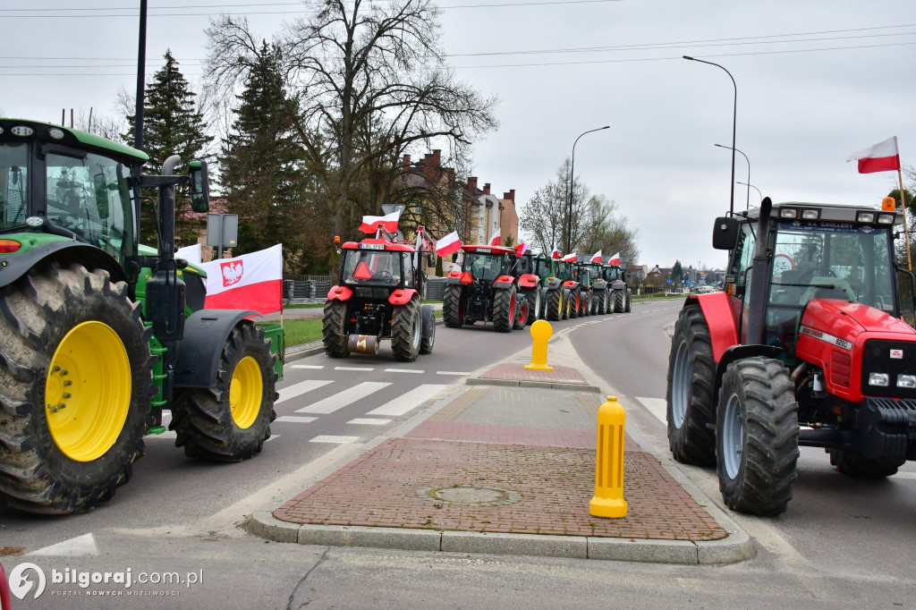 Rolnicy zablokowali Biłgoraj. Wszystko w ramach akcji protestacyjnej